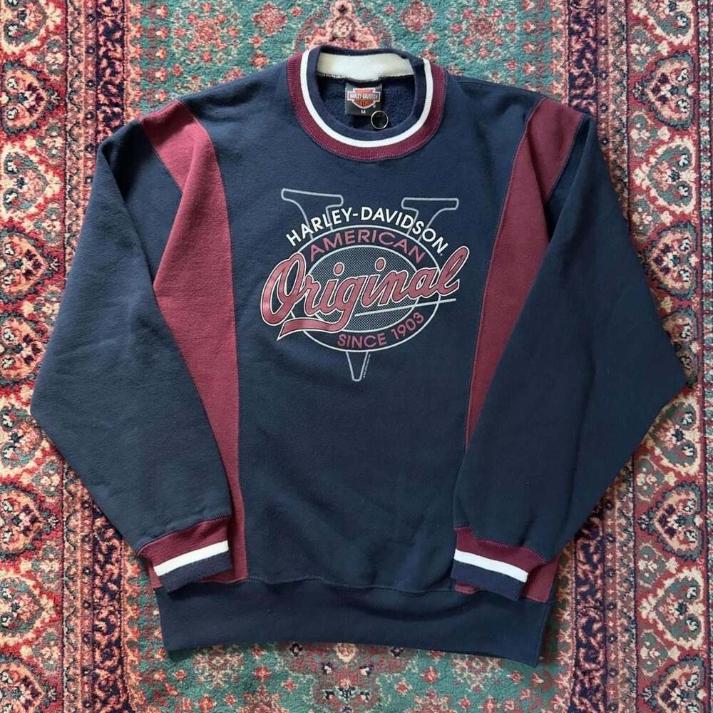 Vintage 1985 Harley-Davidson Ft. Lauderdale Colorblock Sweatshirt Size M